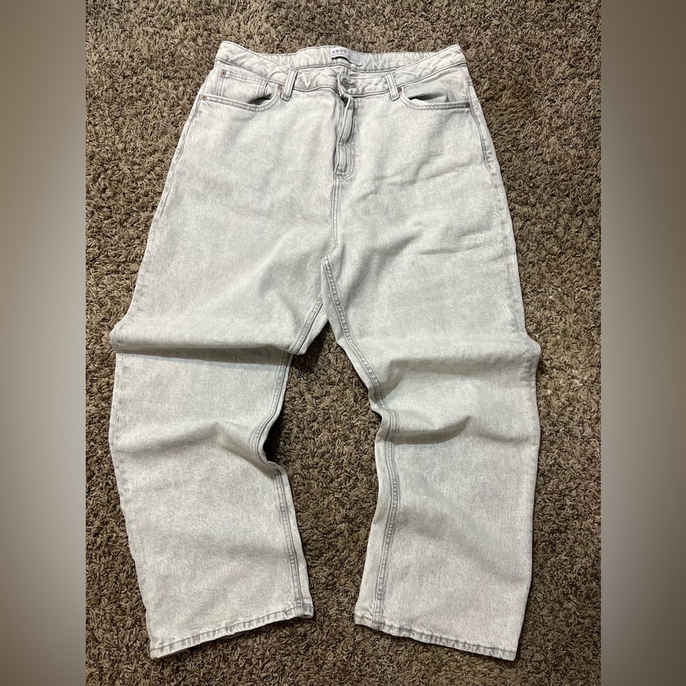 Primark Men's Stone Gray Relaxed Jeans